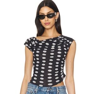 NWT Free People Luna Polka dot top